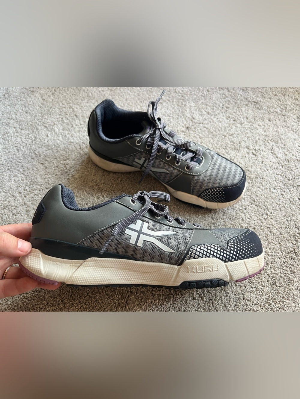 Kuru Quantum 2.0 Women’s Size 10 Wide Gray Purple Slate Running Shoes Sneakers